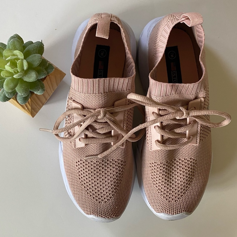 US Polo Association Rose Flyknit Slip on Sneakers - Picture 6 of 6